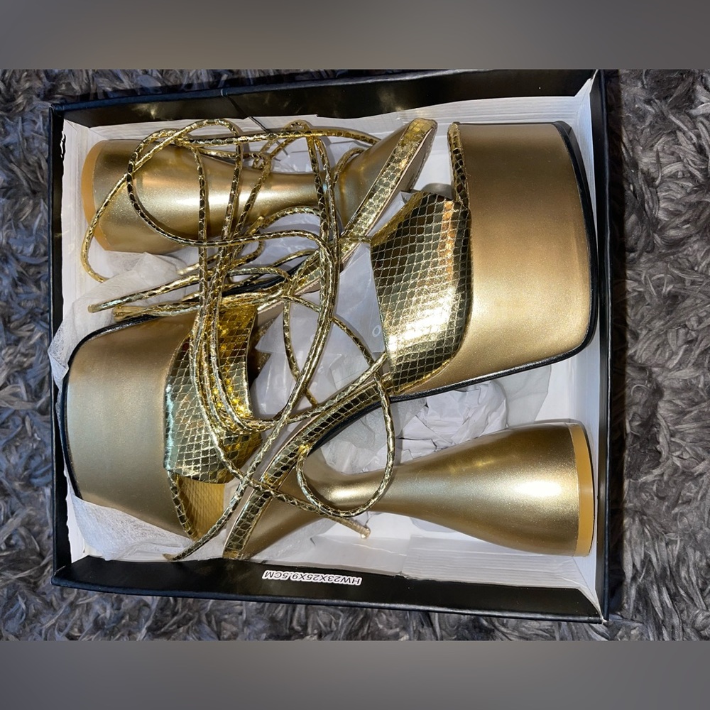 Gold heels